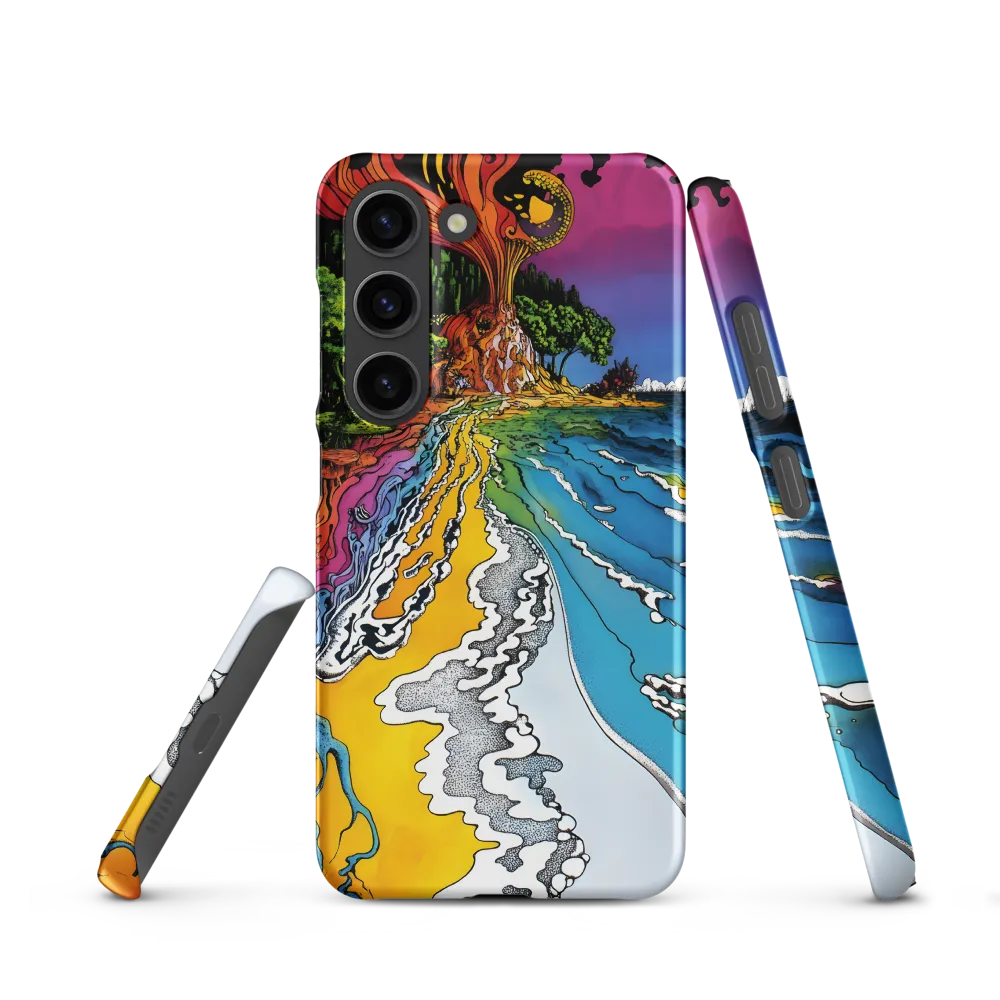 Psychedelic Beach Landscape Illustration | Phone Case