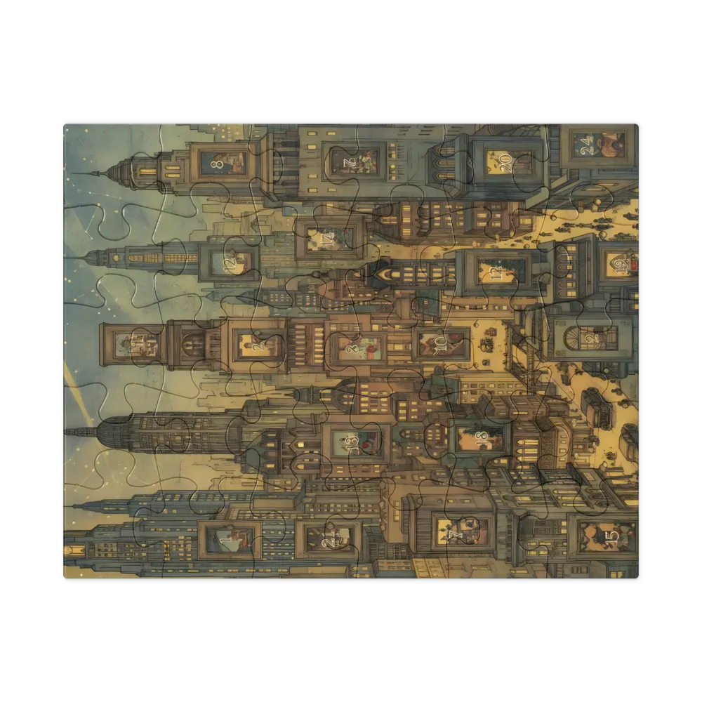 Advent Cityscape 
 Jigsaw Puzzle in Tin Box