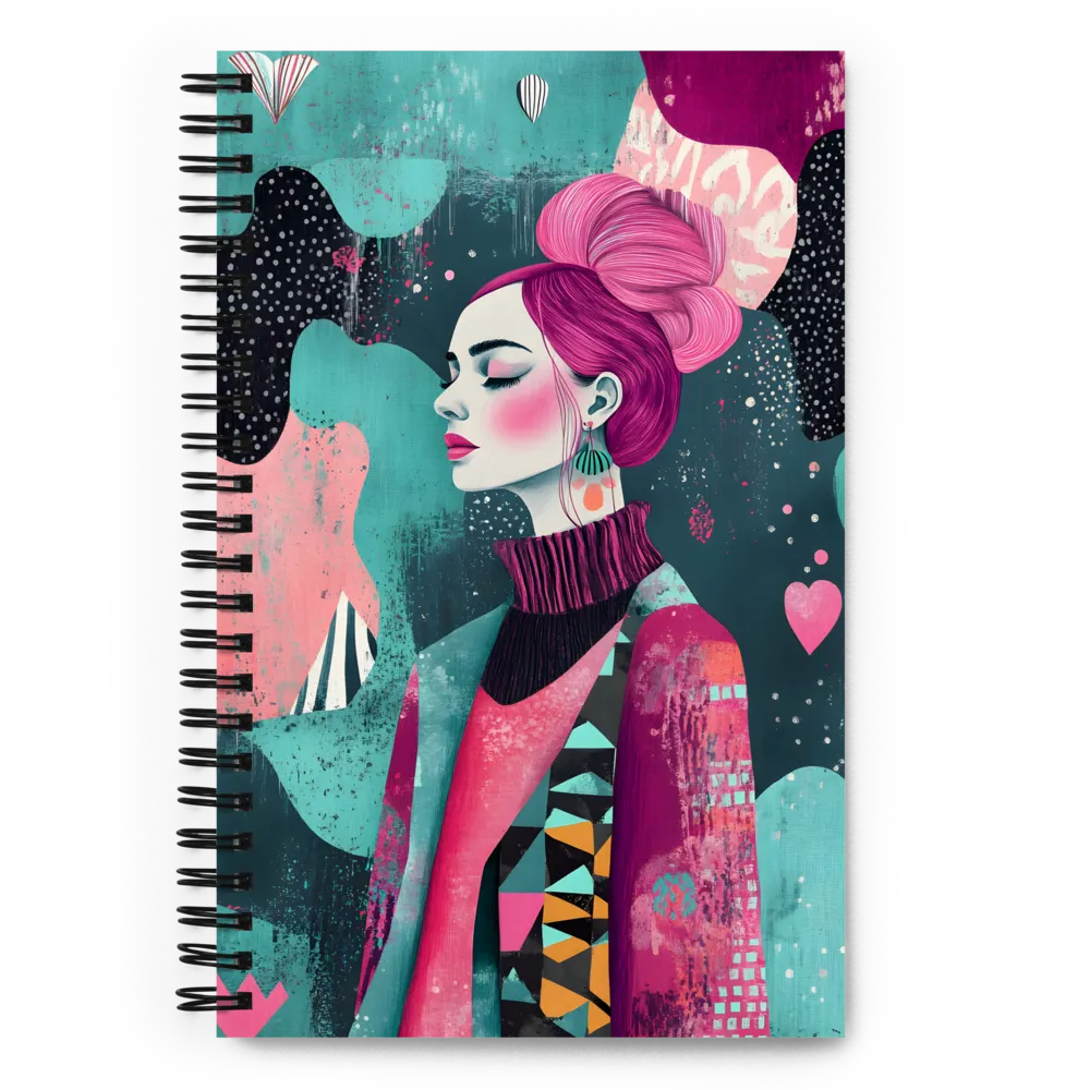 Serene Magenta Profile 
 Spiral Notebook | 140 pages