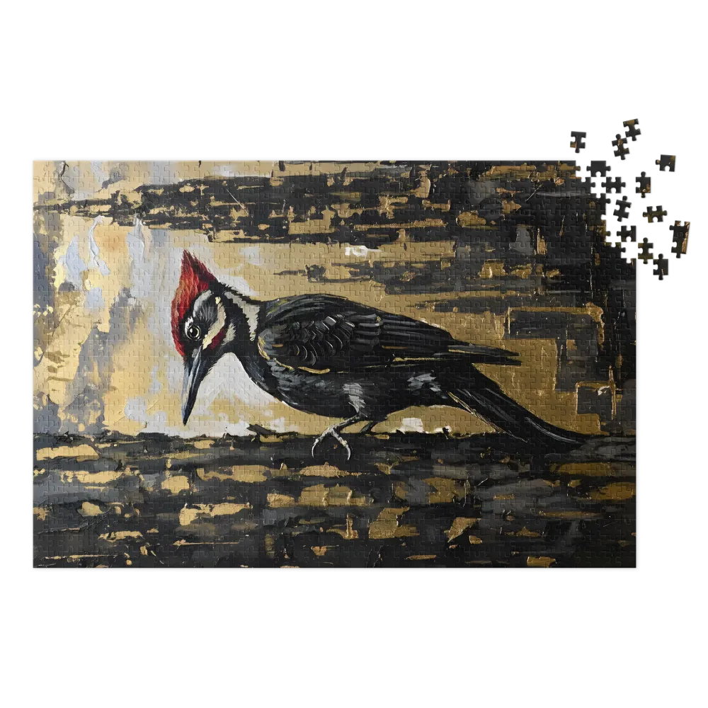 Urban Woodpecker in Gold