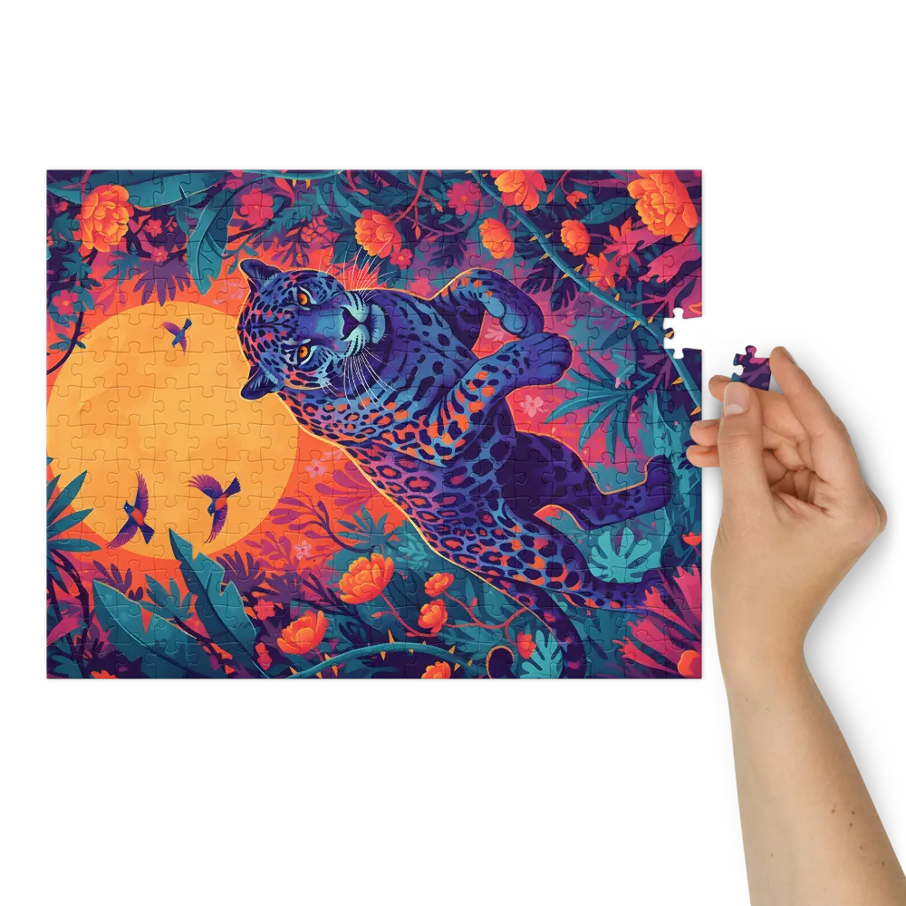 Moonlit Jungle Leopard | Jigsaw Puzzles
