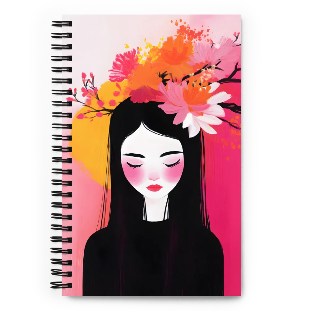 Floral Serenity Portrait 
 Spiral Notebook | 140 pages