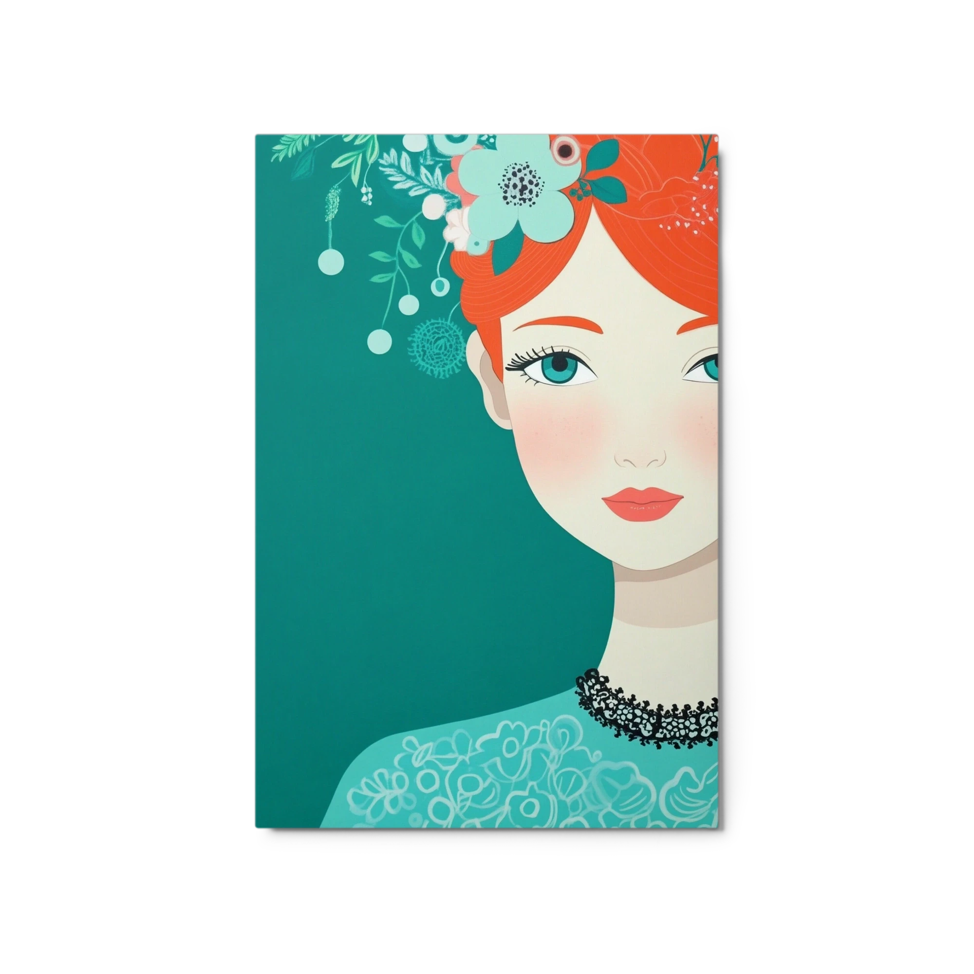 Modern Floral Portrait of a Woman