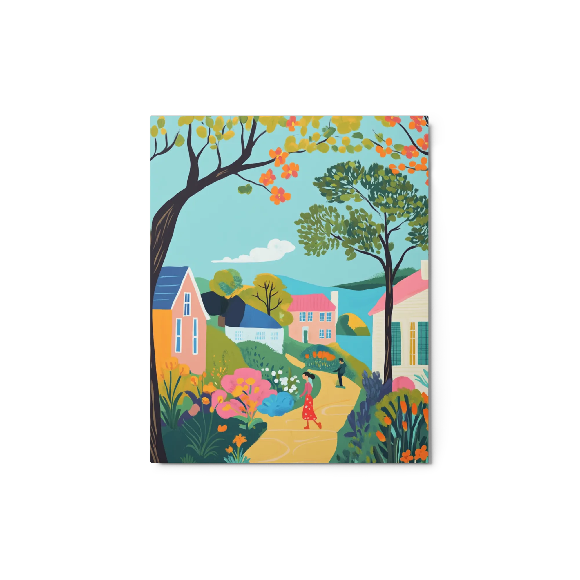 Colorful Landscape with People