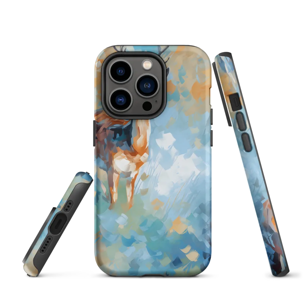 Abstract Deer in Colorful Landscape | Phone Case