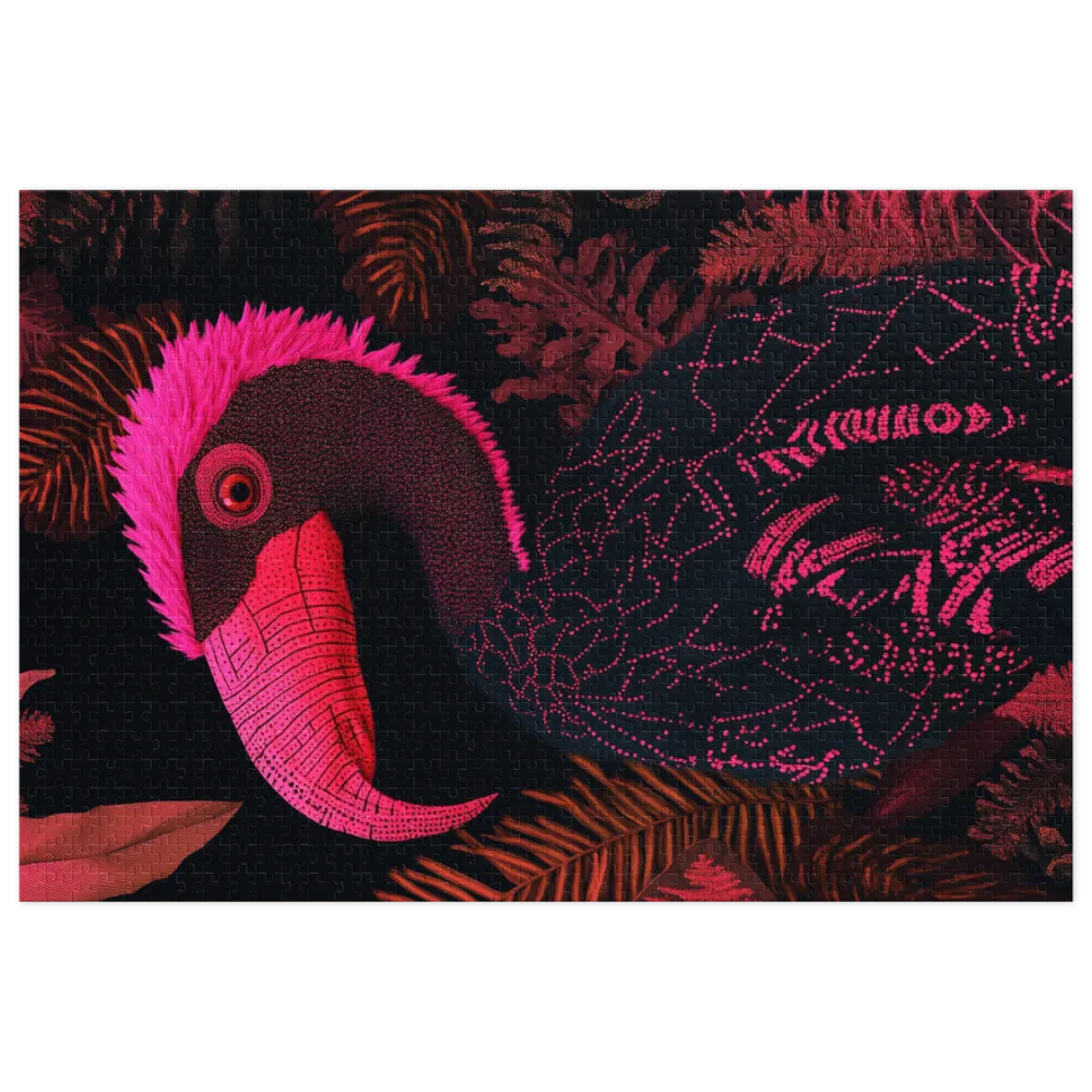 Neon Tropical Bird 
 Jigsaw Puzzle in Tin Box