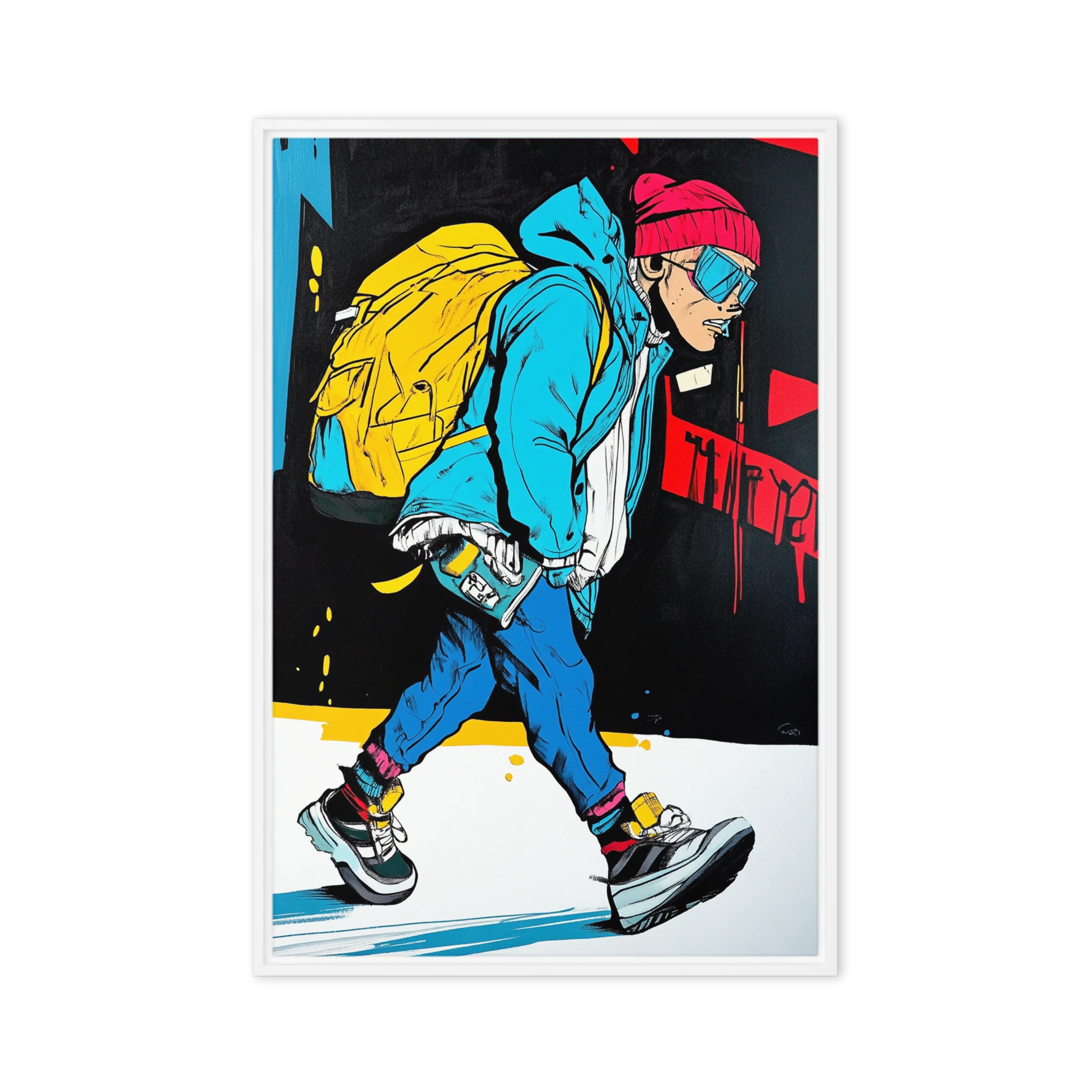 Urban Figure with Backpack
