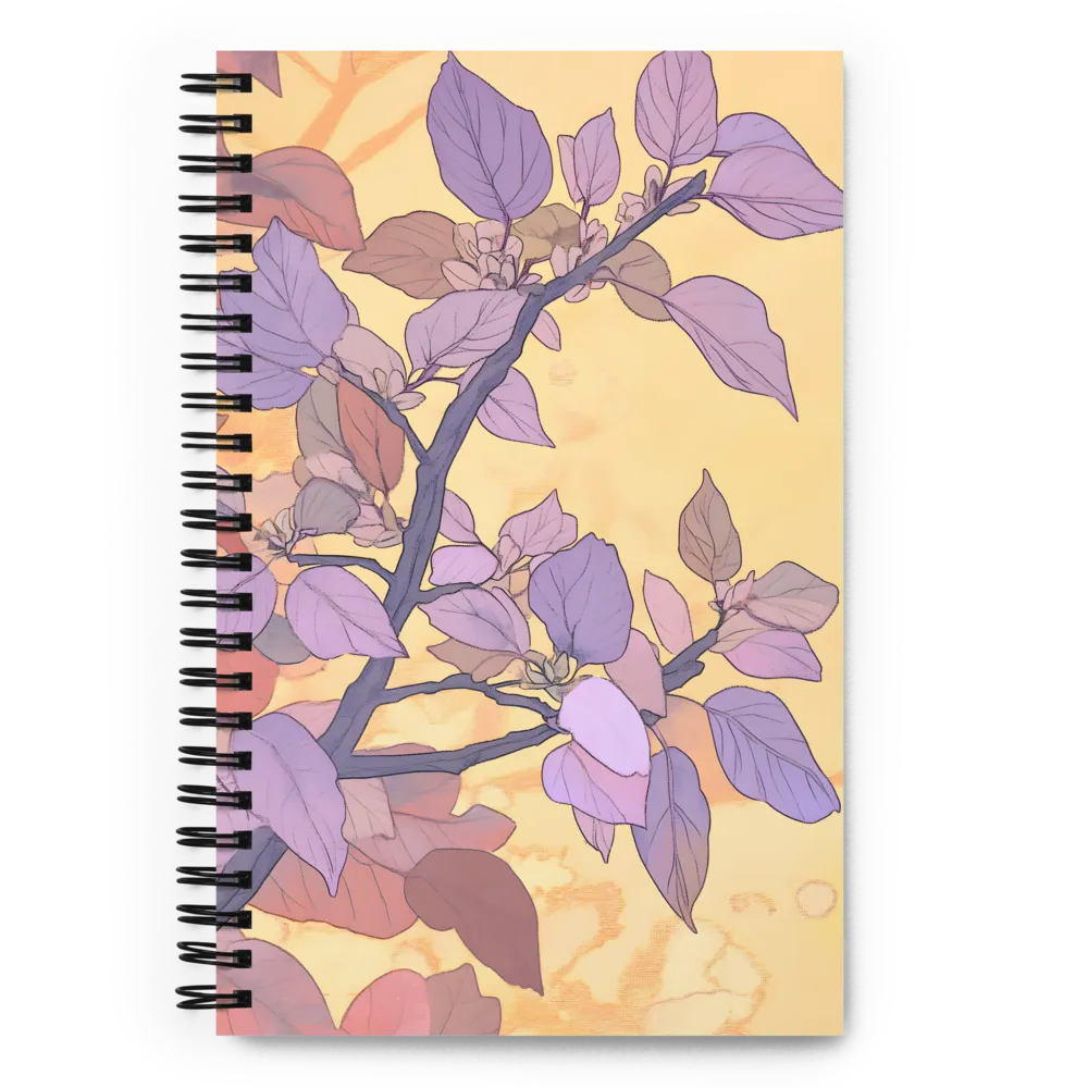Whimsical Leaf Branch Illustration 
 Spiral Notebook | 140 pages