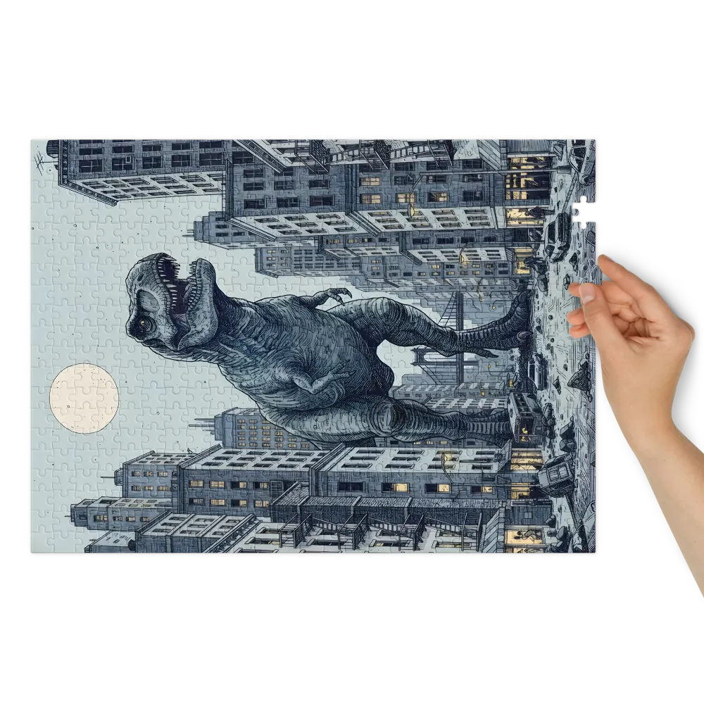 Tyrannosaurus in the City | Jigsaw Puzzles
