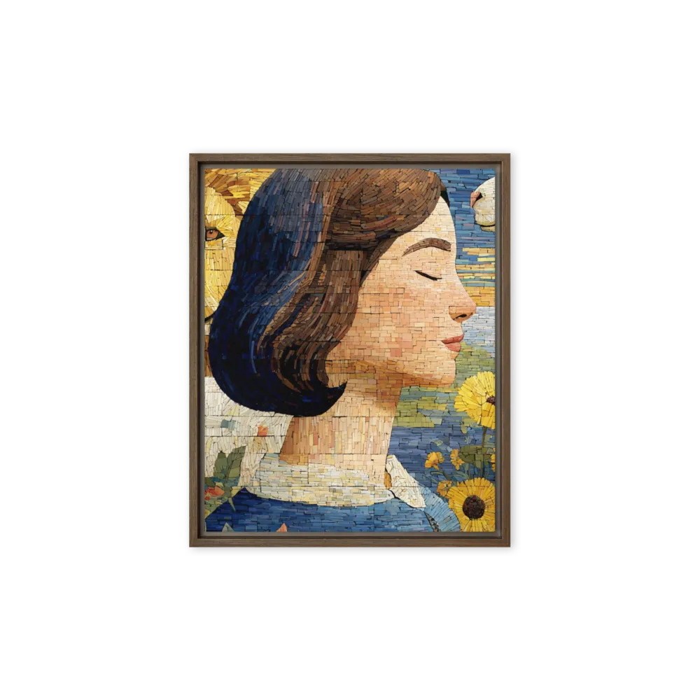The Peaceable Kingdom 
 Canvas with Brown Frame