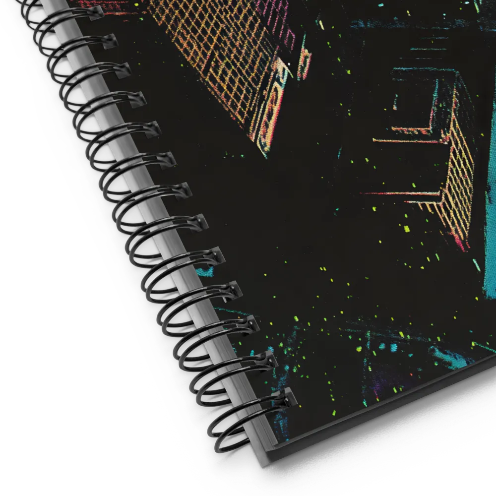 Urban Halftone Night 
 Spiral Notebook | 140 pages