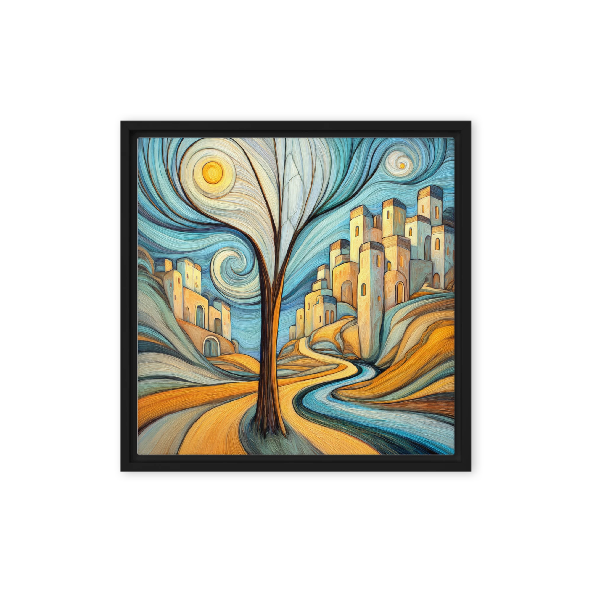 Swirling Cityscape Dream | Art Print