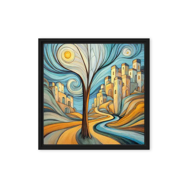Swirling Cityscape Dream | Art Print