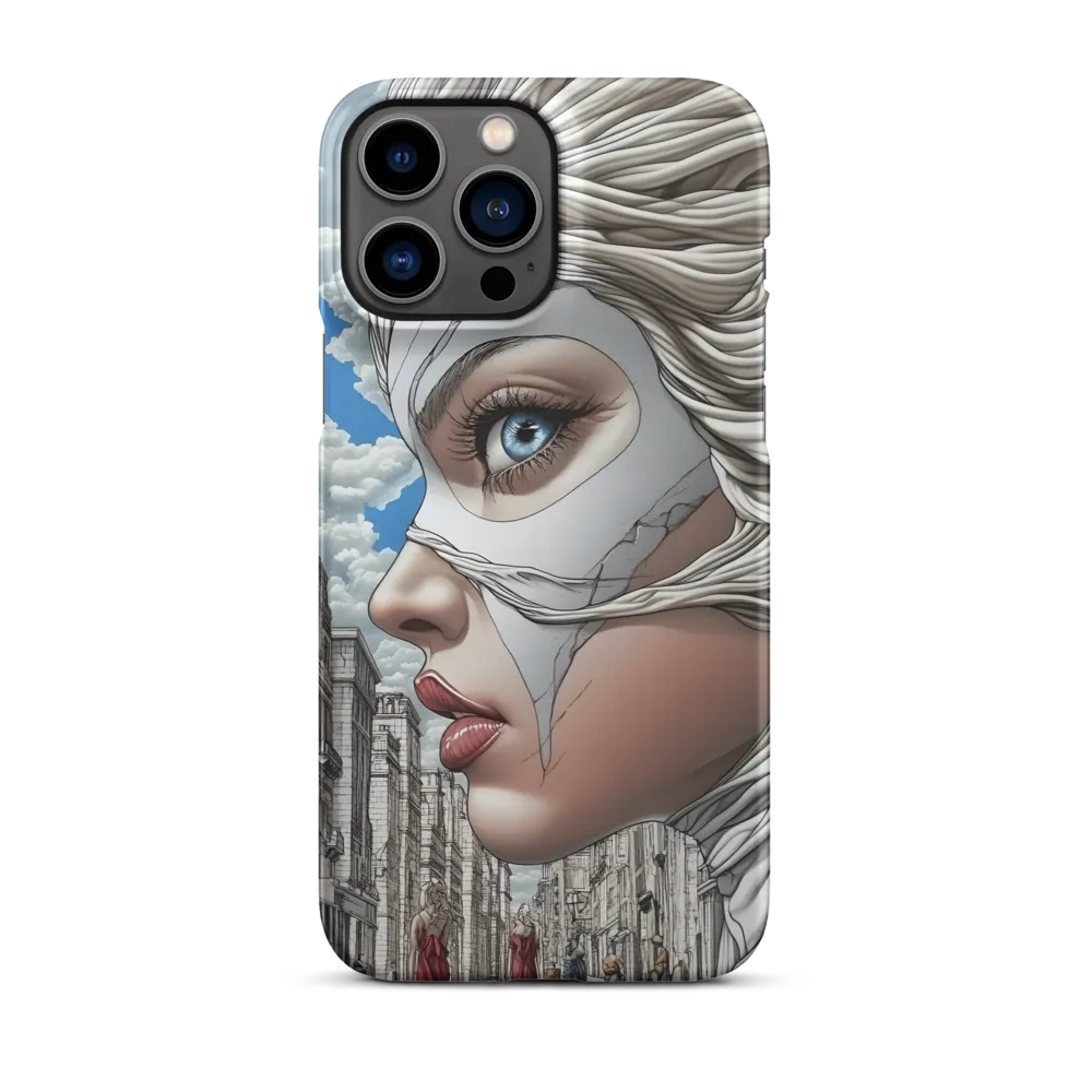 Surreal Female Portrait with Cityscape | Phone Case