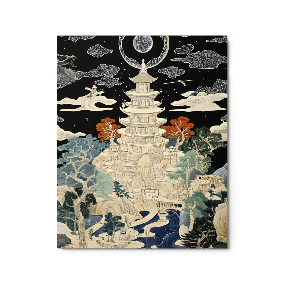 Celestial Pagoda Garden 
 Canvas | 26″x 26″