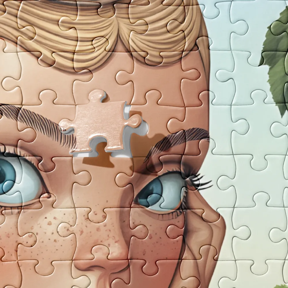 Curious Glance 
 Jigsaw Puzzle in Tin Box