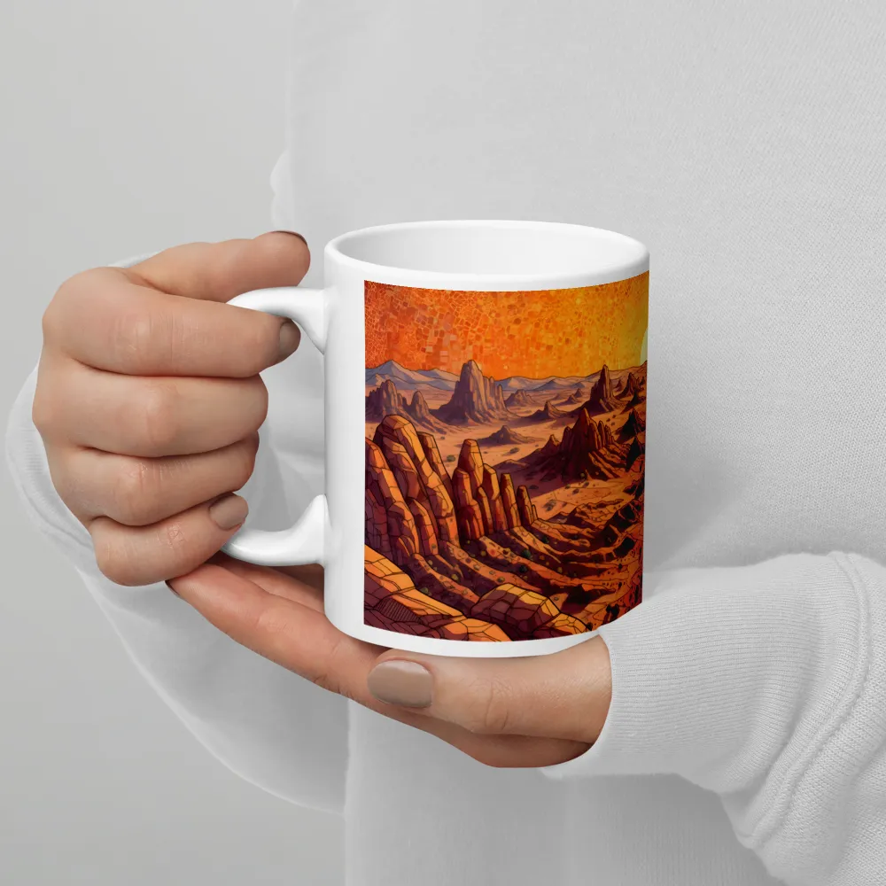 Sunset Over the Badlands 
 Mug with Red inside | 15 oz