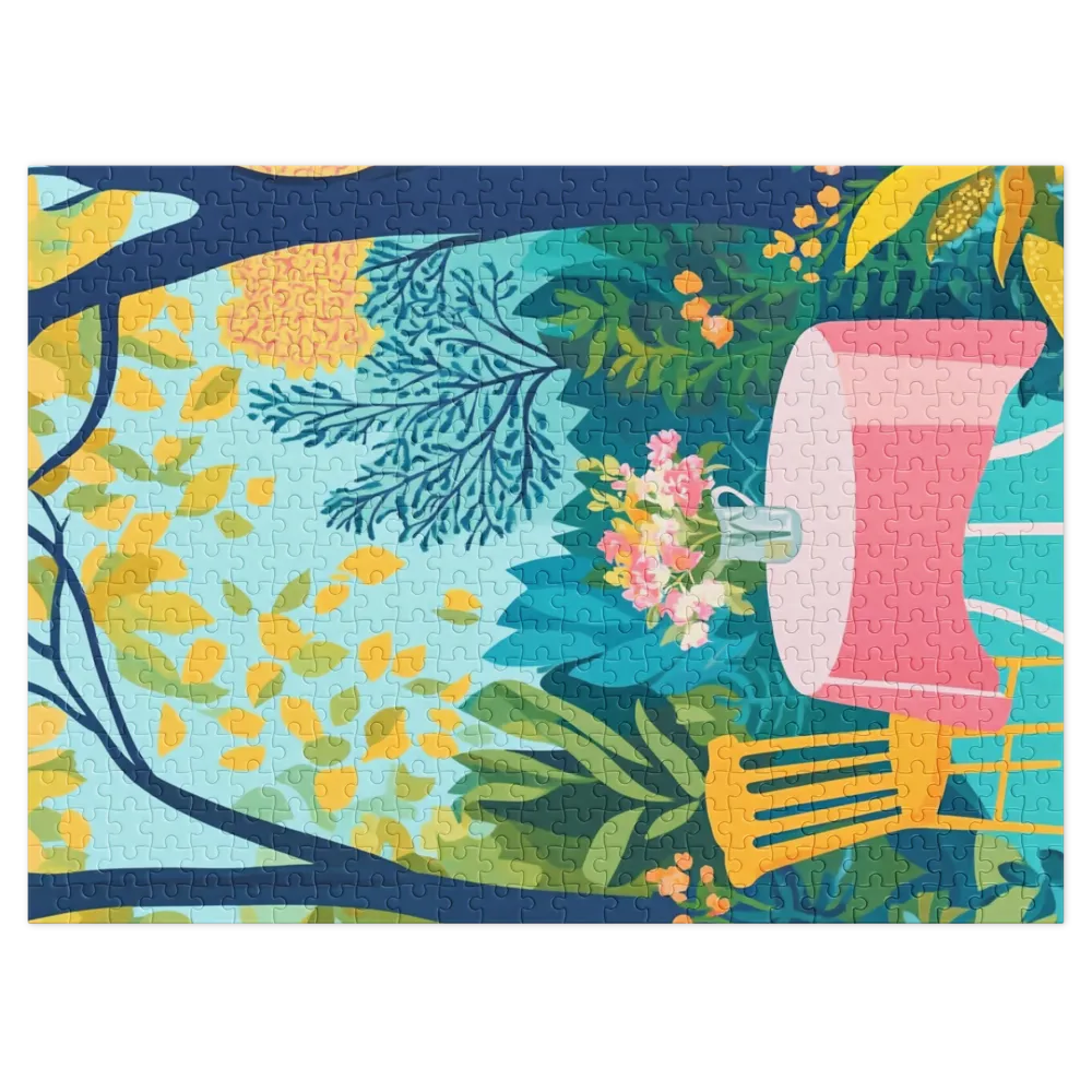 Outdoor Table with Flowers | Jigsaw Puzzle (252/520 pieces)