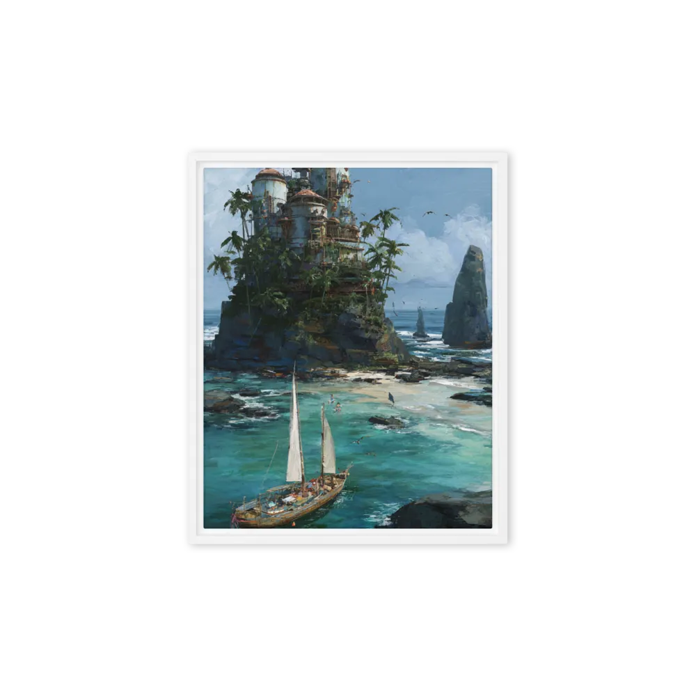 The Island Outpost 
 Canvas with Brown Frame