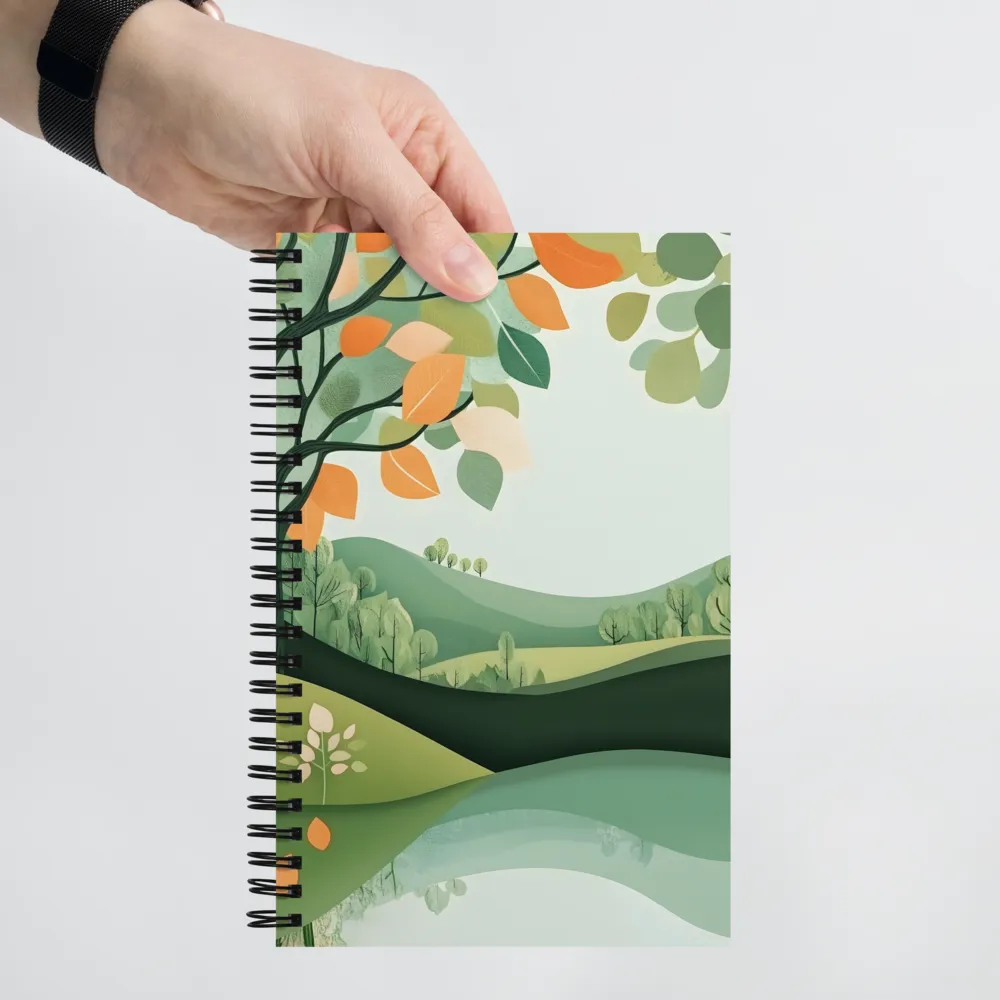 Layered Autumn Landscape 
 Spiral Notebook | 140 pages