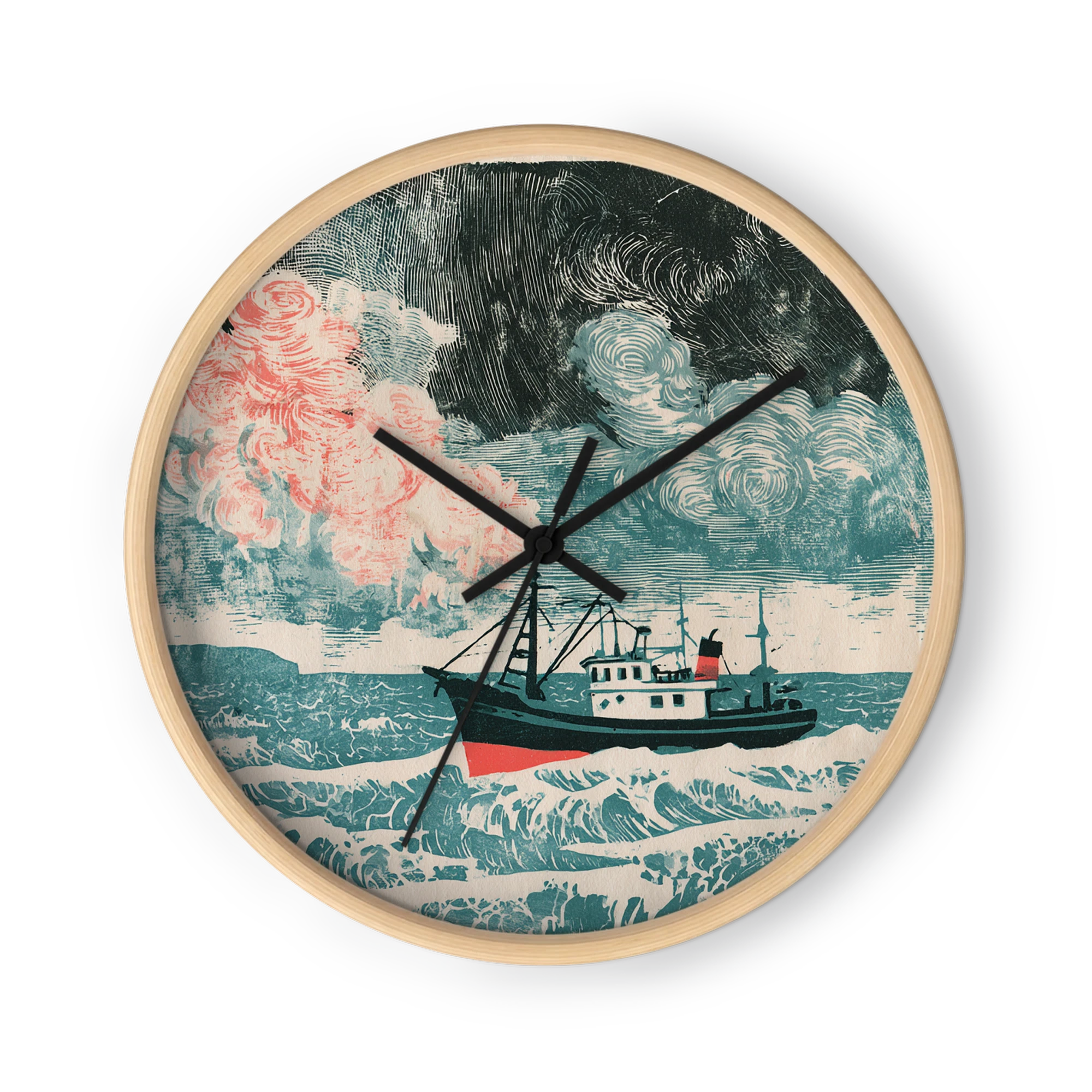 Stormy Seas Woodblock