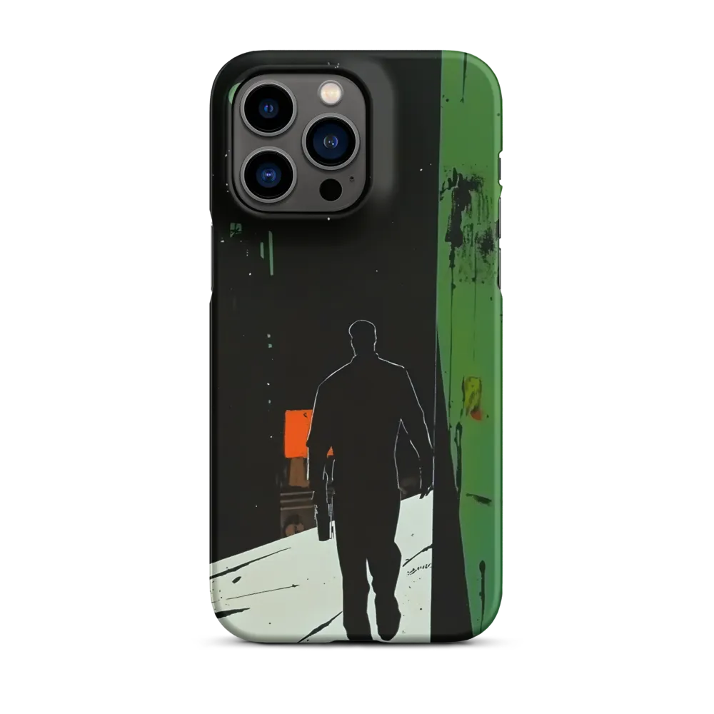 Silhouette Figure on Dark Pathway | Phone Case