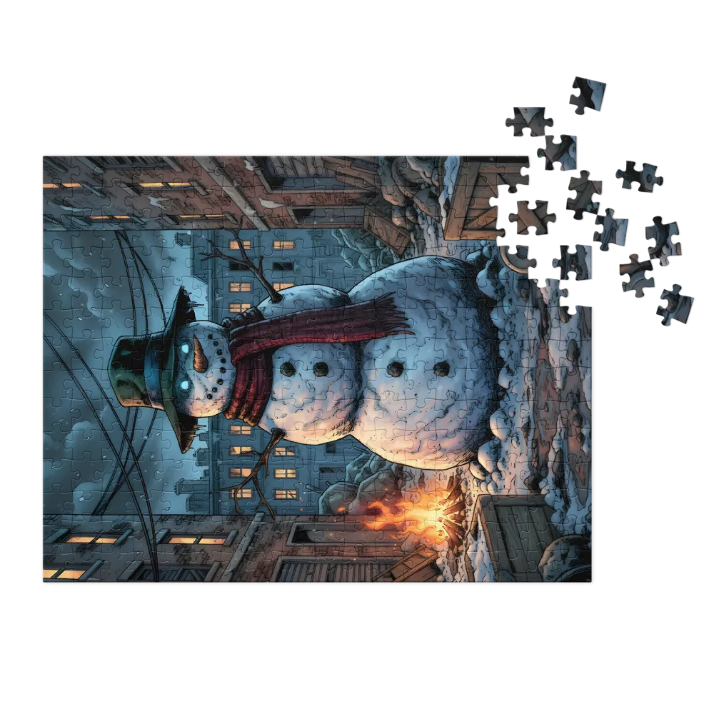Midnight Snowman | Jigsaw Puzzles