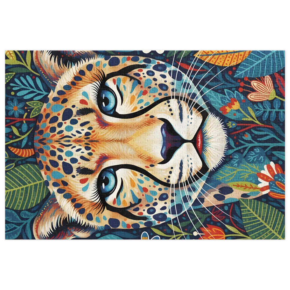 Cheetah in Bloom | Jigsaw Puzzles