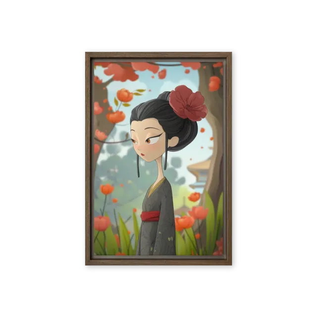 Pensive Kimono Girl | Art Print