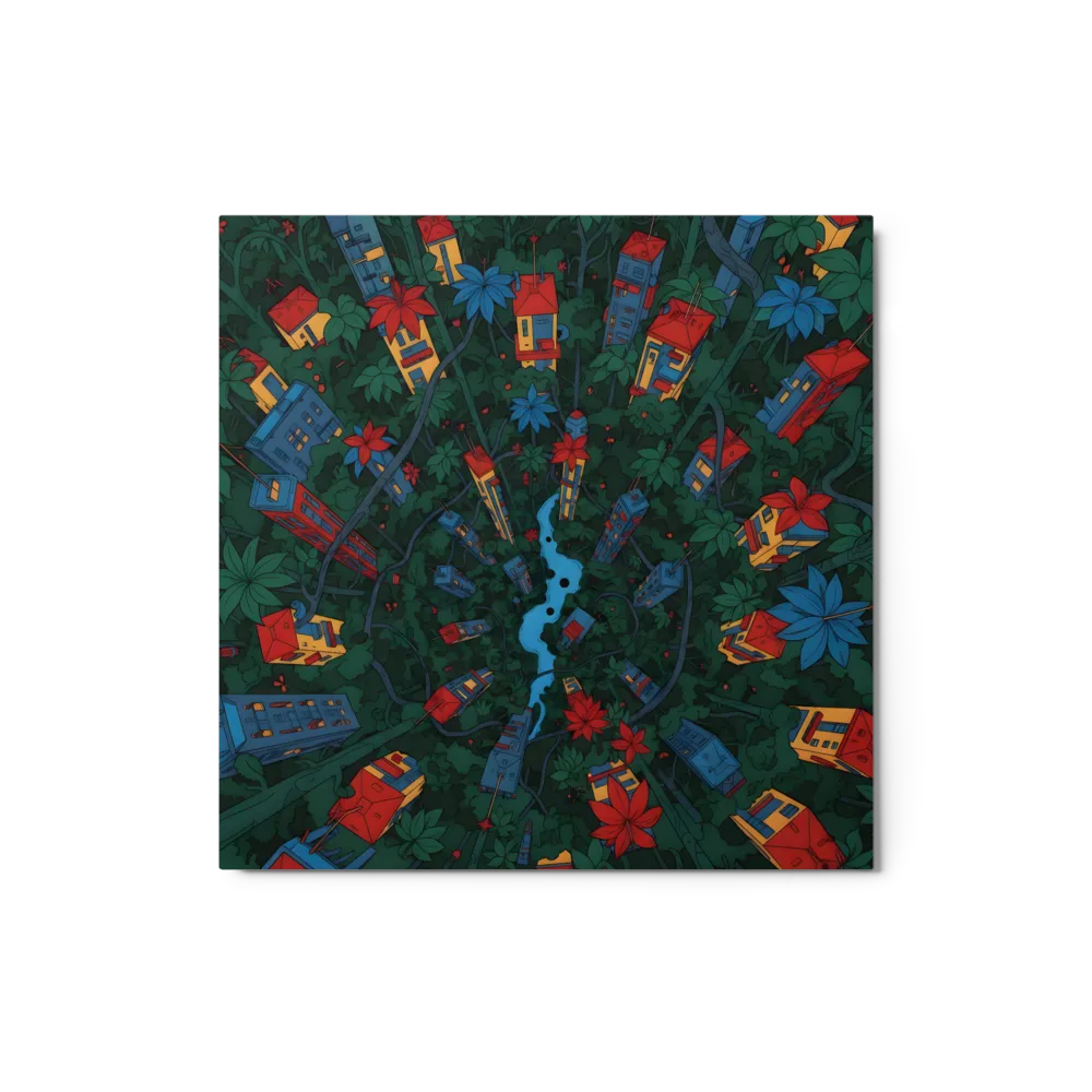 Hidden Canopy Village 
 Canvas with Black Frame