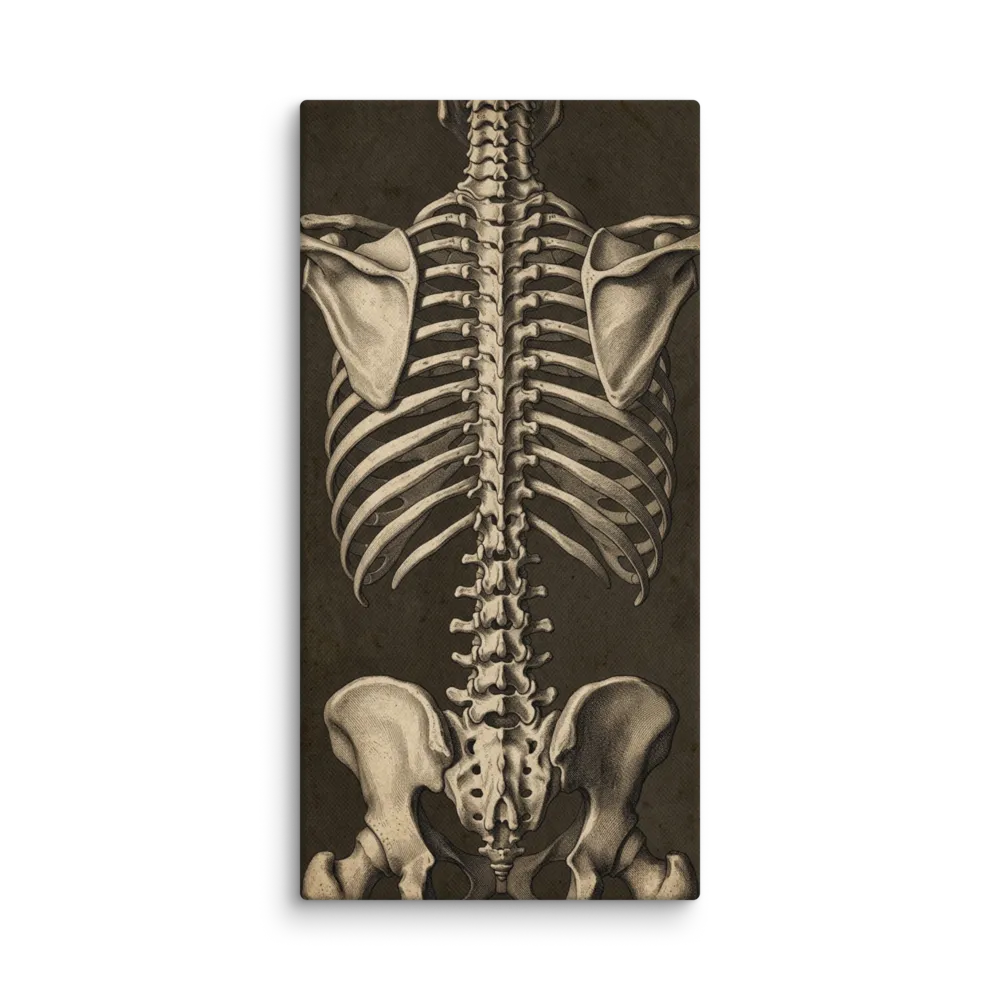 Anatomical Spine Engraving 
 Canvas | 16″x 32″