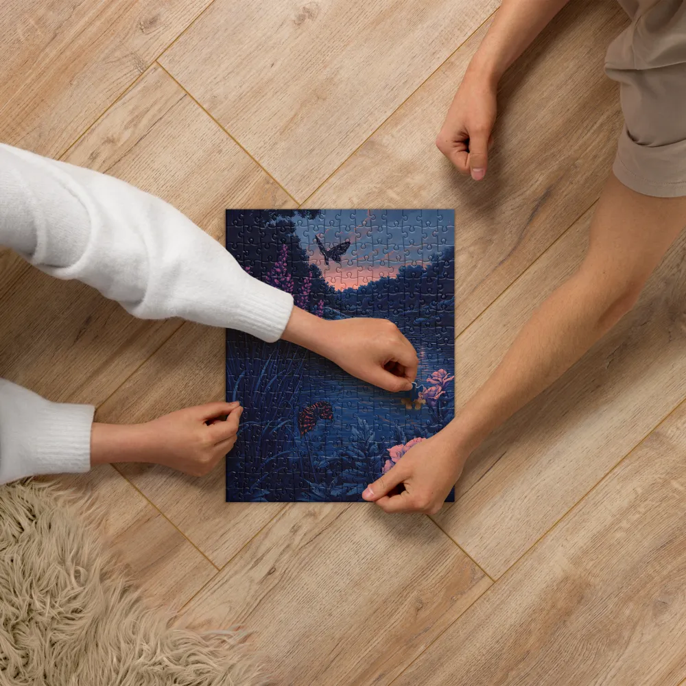 Dusk Reverie with Butterflies 
 Jigsaw Puzzle