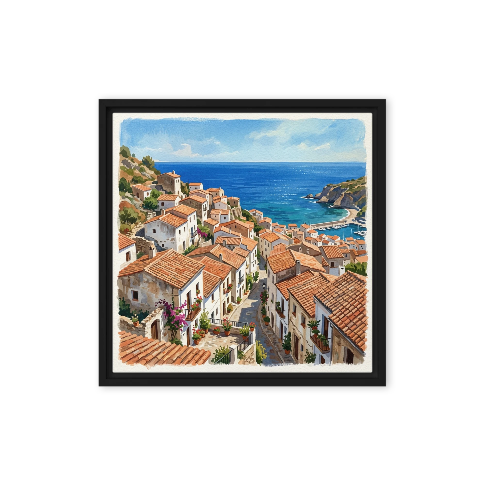Mediterranean Village Charm | Art Print