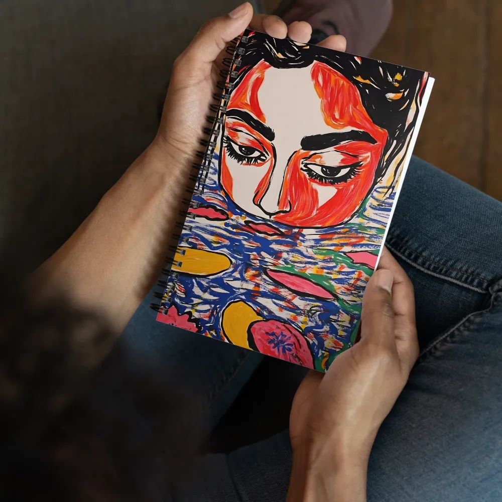 Expressive Face in Water 
 Spiral Notebook | 140 pages