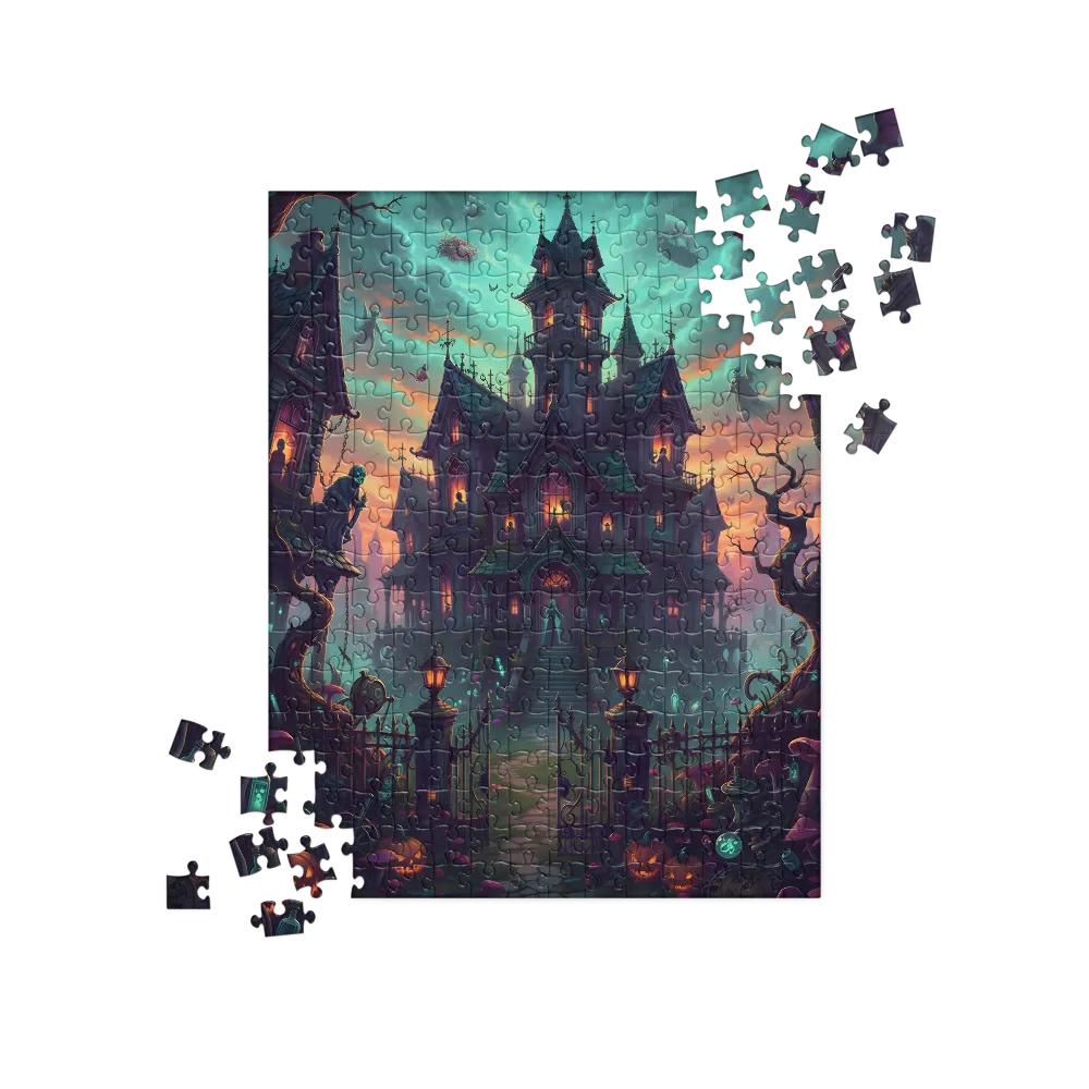 Haunted Manor at Twilight 
 Jigsaw Puzzle