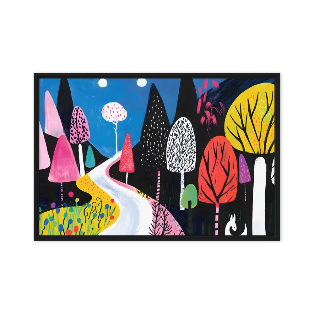 Enchanted Forest Walk 
 Canvas with Brown Frame