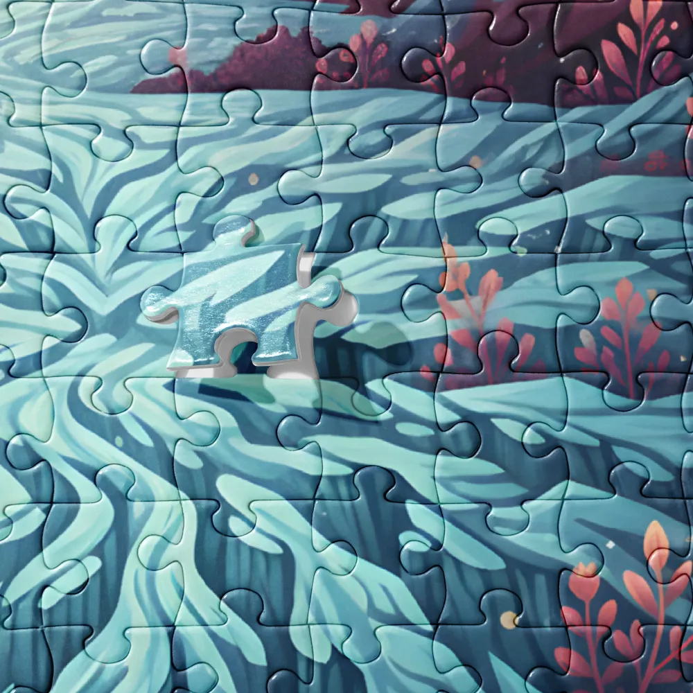 Moonlit Glacial Valley 
 Jigsaw Puzzle in Tin Box