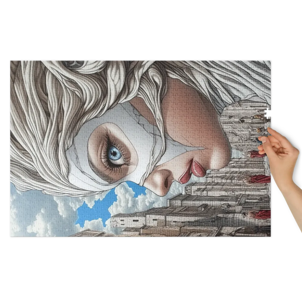 Urban Siren's Gaze 
 Jigsaw Puzzle in Tin Box