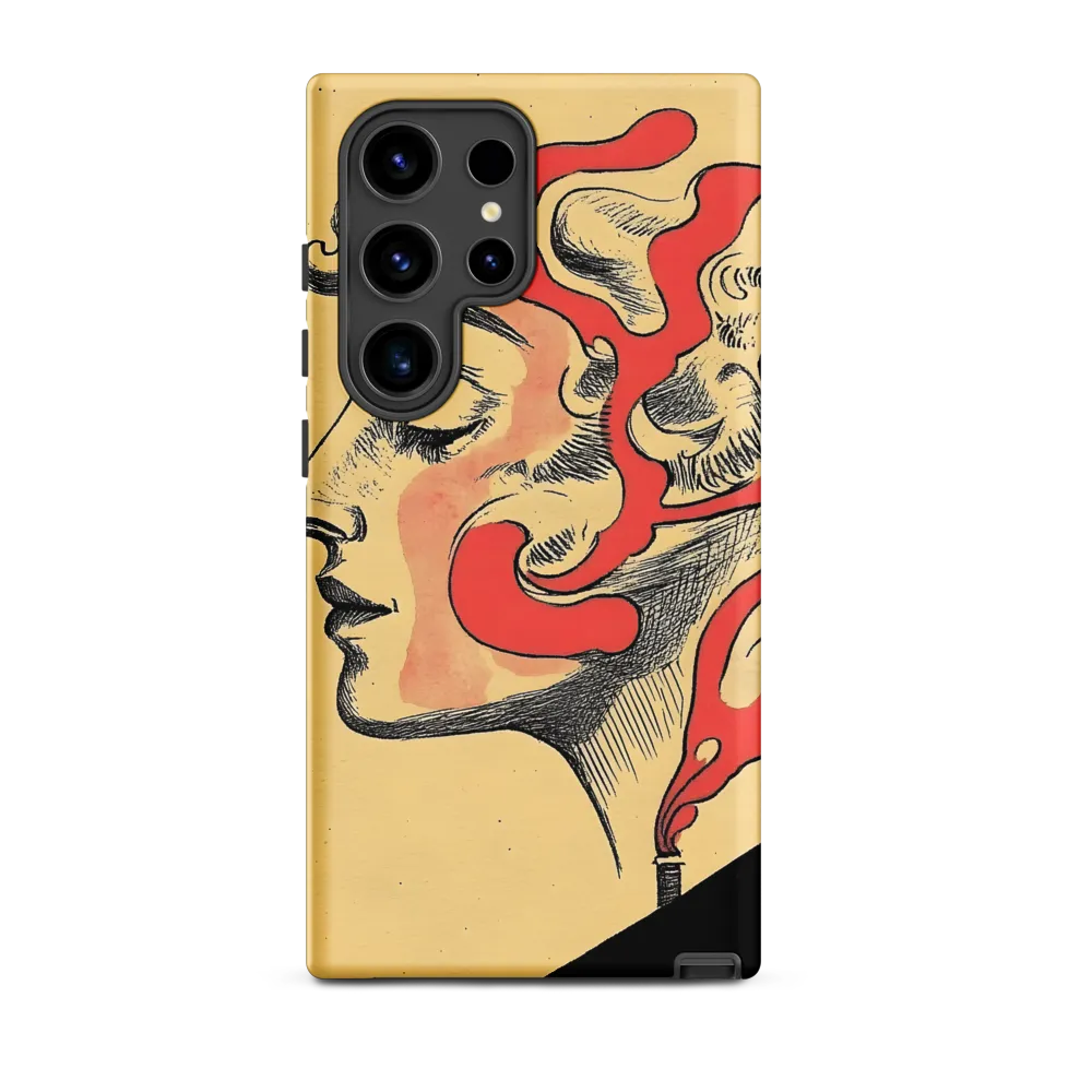 Surreal Profile Portrait with Abstract Elements | Phone Case