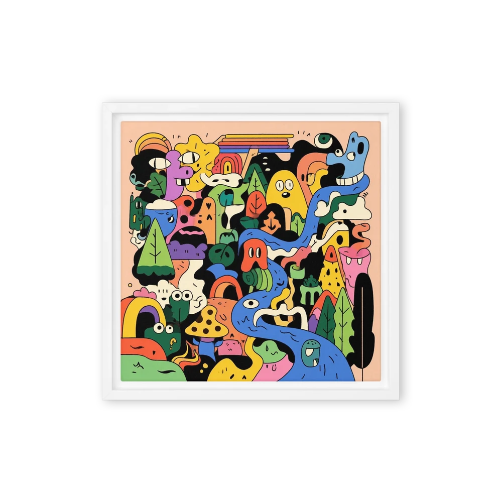 Colorful Doodle World | Art Print