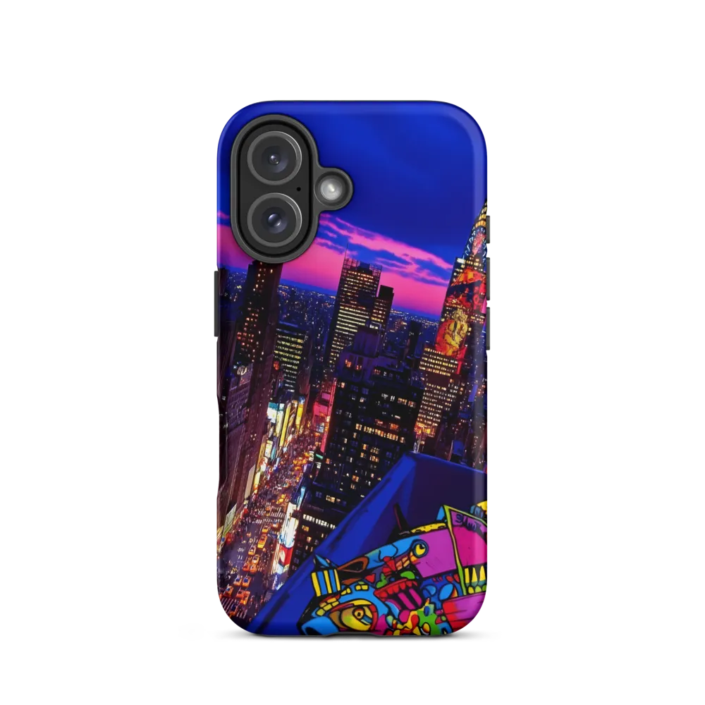 Times Square Cityscape with Neon Lights | Phone Case
