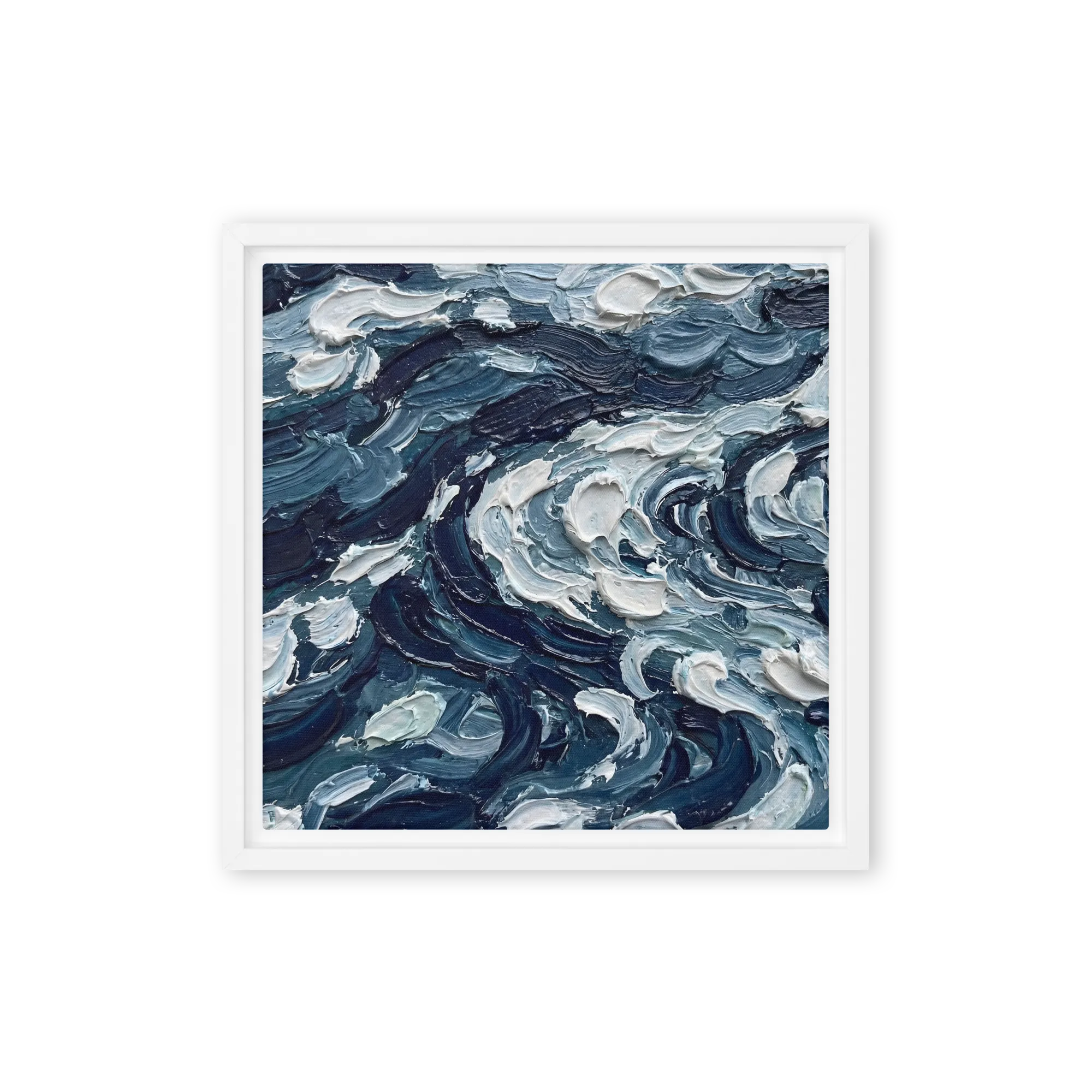 Ocean Waves in Impasto
