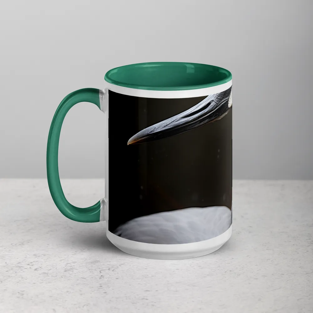 Crimson Crest Crane 
 Mug with Red inside