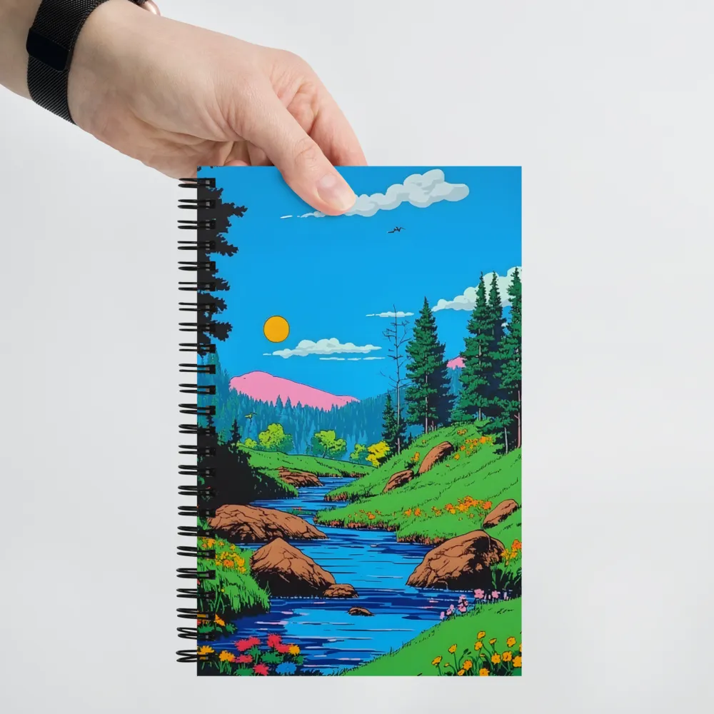 Vibrant Pixel Valley 
 Spiral Notebook | 140 pages