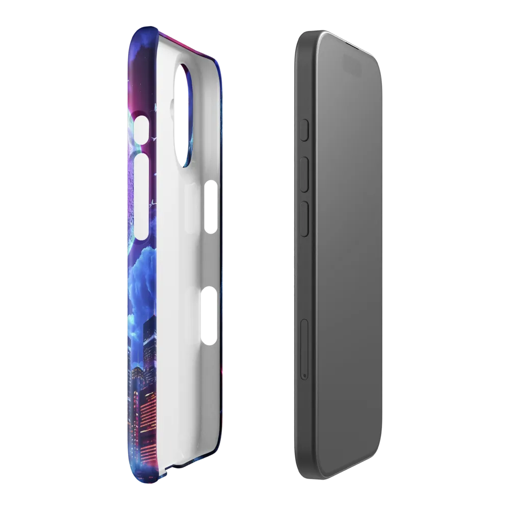 Neon Glow on Distant Shores 
 iPhone 16 Pro | Tough Case