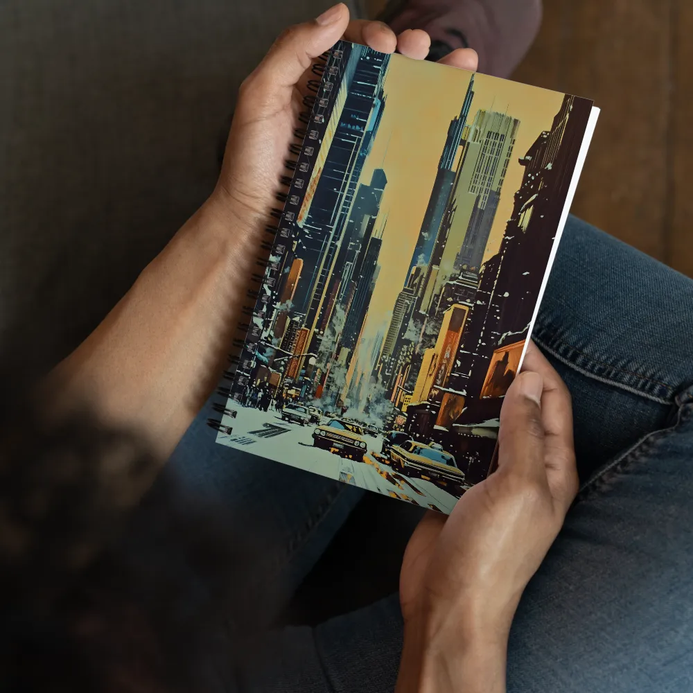 Winter Cityscape Painting 
 Spiral Notebook | 140 pages
