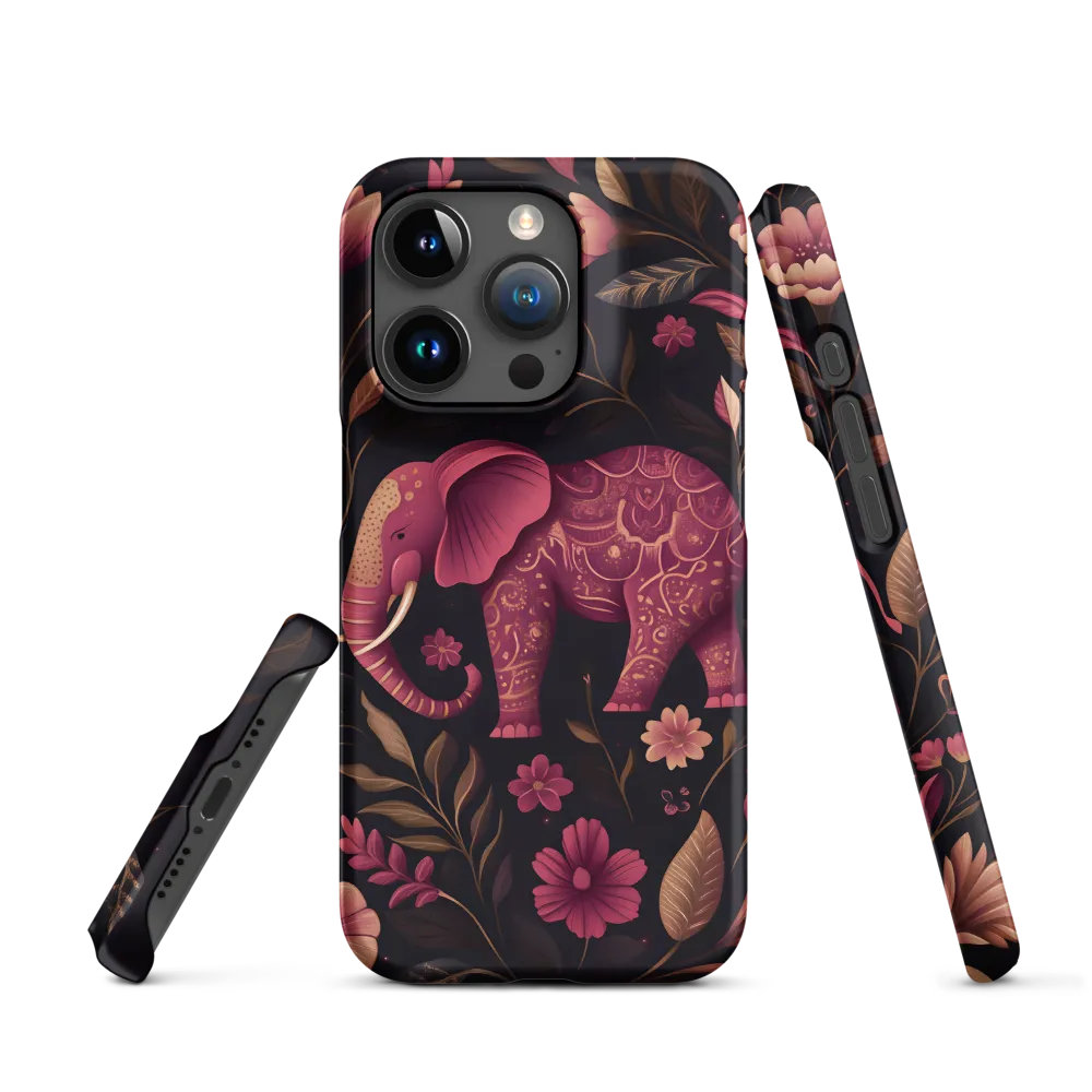 Detailed Elephant Surrounded by Flowers | Phone Case