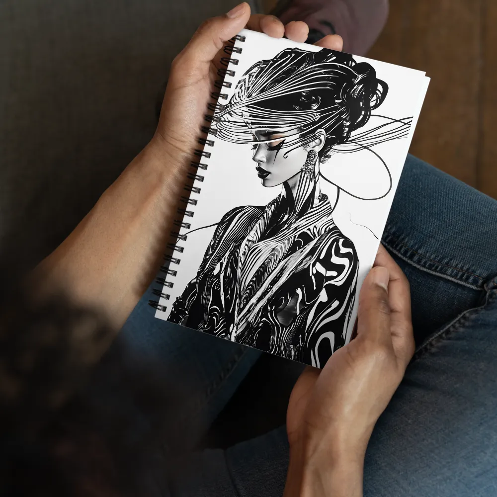 Optical Illusion Fashion 
 Spiral Notebook | 140 pages