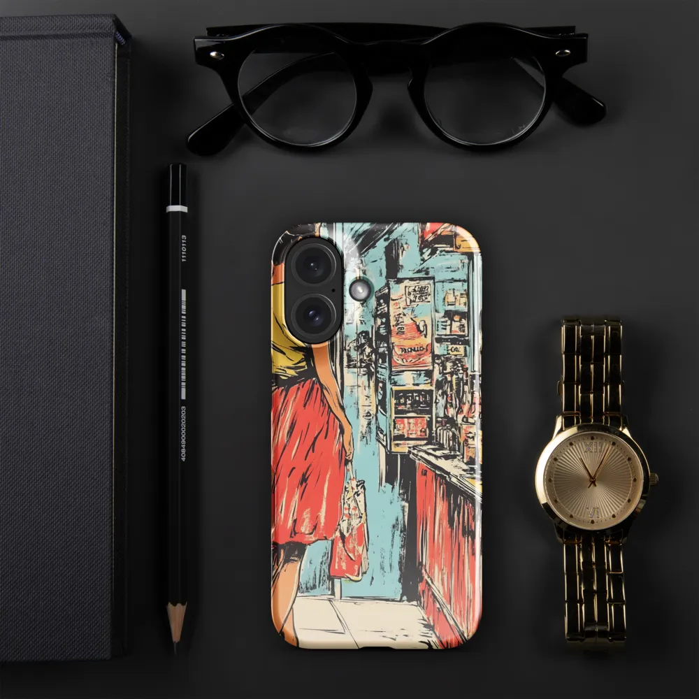 Retro Storefront Scene 
 iPhone 14 Pro | Tough Case