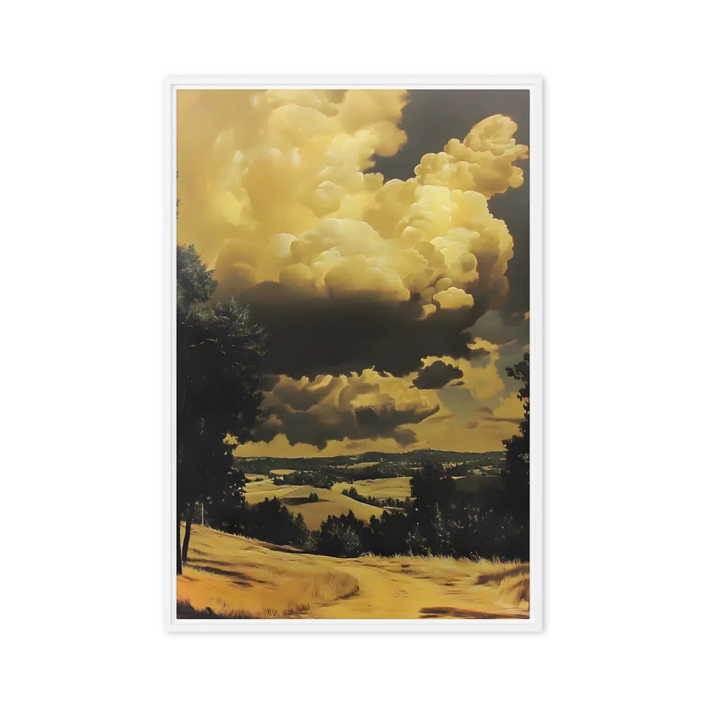 Golden Hour Storm 
 Canvas with Brown Frame